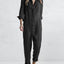 Casual Long-Sleeve Button Jumpsuit