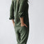 Casual Long-Sleeve Button Jumpsuit