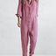 Casual Long-Sleeve Button Jumpsuit