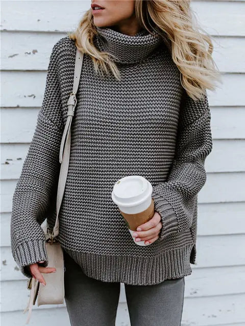 Enze Knitted Turtleneck Sweater