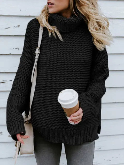 Enze Knitted Turtleneck Sweater