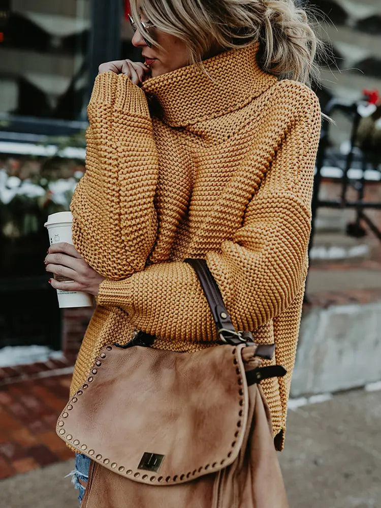 Enze Knitted Turtleneck Sweater