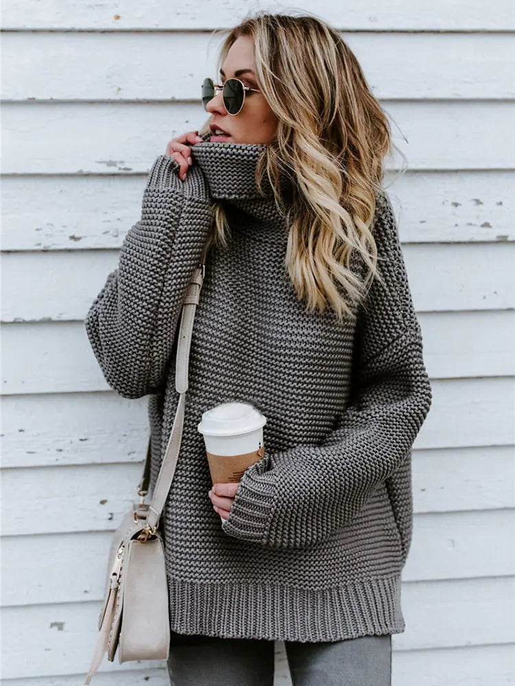 Enze Knitted Turtleneck Sweater