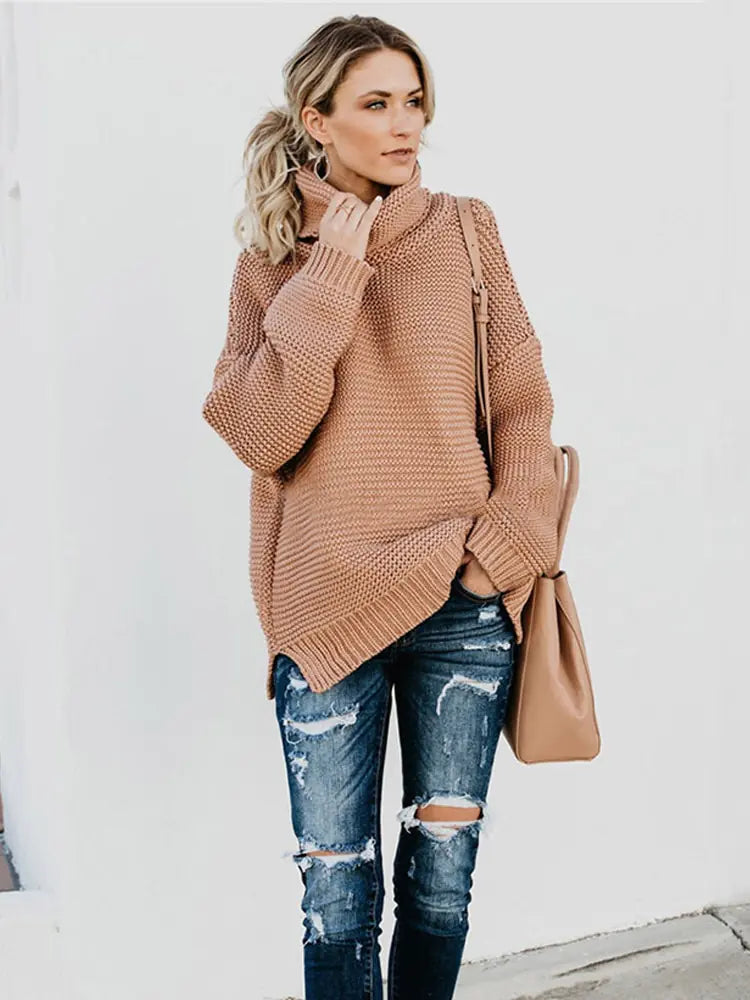 Enze Knitted Turtleneck Sweater